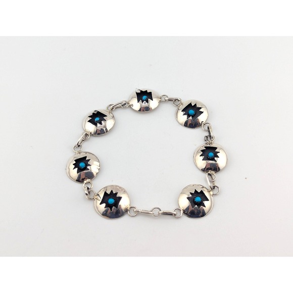 Navajo Bracelet Women's Turquoise Jewelry‎ NA Sterling Silver *** - Picture 10 of 12